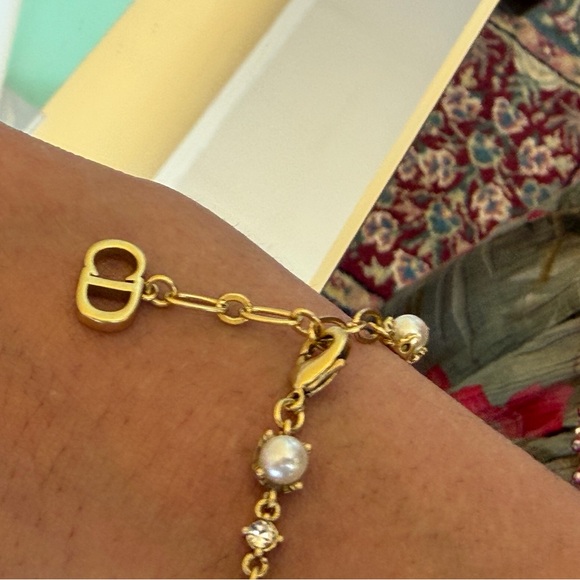 Dior CD logo bracelet with crystal accents - Picture 4 of 9